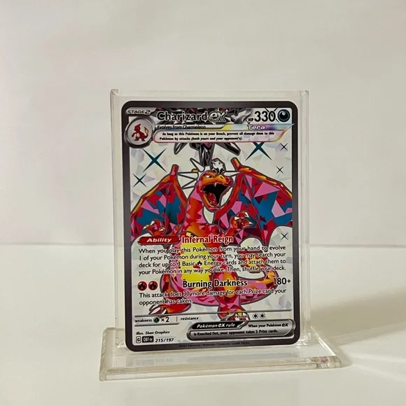 Pokemon | Other | Pokemon Charizard Ex 25197 Metal Gold Card  Collectiblegiftdisplay Fan Art | Poshmark